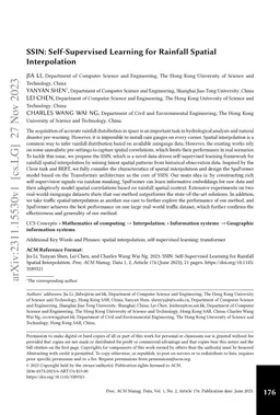 SSIN: Self-Supervised Learning for Rainfall Spatial Interpolation