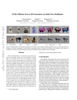 ET3D: Efficient Text-to-3D Generation via Multi-View Distillation