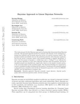 Bayesian Approach to Linear Bayesian Networks