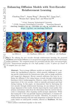 Enhancing Diffusion Models with Text-Encoder Reinforcement Learning