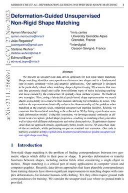 Deformation-Guided Unsupervised Non-Rigid Shape Matching