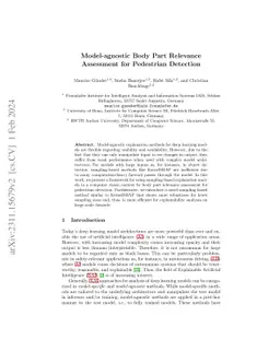 Model-agnostic Body Part Relevance Assessment for Pedestrian Detection