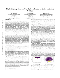 The Battleship Approach to the Low Resource Entity Matching Problem