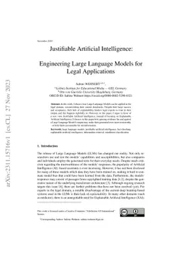 Justifiable Artificial Intelligence: Engineering Large Language Models
  for Legal Applications