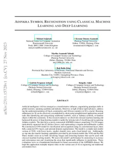 Adinkra Symbol Recognition using Classical Machine Learning and Deep
  Learning