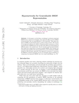 Hypernetworks for Generalizable BRDF Representation