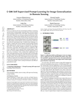 C-SAW: Self-Supervised Prompt Learning for Image Generalization in
  Remote Sensing