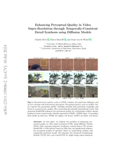 Enhancing Perceptual Quality in Video Super-Resolution through
  Temporally-Consistent Detail Synthesis using Diffusion Models