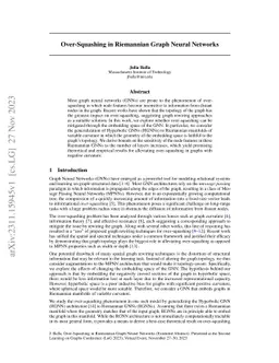 Over-Squashing in Riemannian Graph Neural Networks