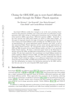 Closing the ODE-SDE gap in score-based diffusion models through the
  Fokker-Planck equation