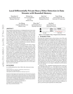 Local Differentially Private Heavy Hitter Detection in Data Streams with
  Bounded Memory