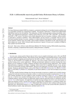 XLB: A differentiable massively parallel lattice Boltzmann library in
  Python
