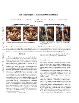 Self-correcting LLM-controlled Diffusion Models