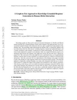 A Graph-to-Text Approach to Knowledge-Grounded Response Generation in Human-Robot Interaction
