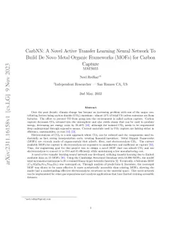 CarbNN: A Novel Active Transfer Learning Neural Network To Build De Novo
  Metal Organic Frameworks (MOFs) for Carbon Capture