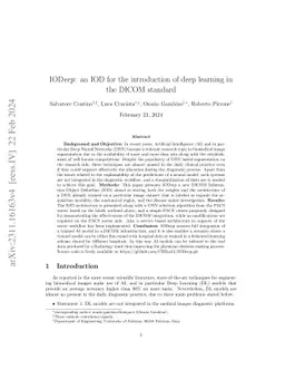 IODeep: an IOD for the introduction of deep learning in the DICOM
  standard