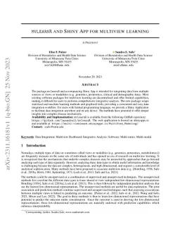 mvlearnR and Shiny App for multiview learning