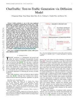 ChatTraffic: Text-to-Traffic Generation via Diffusion Model