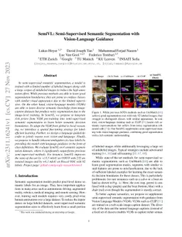SemiVL: Semi-Supervised Semantic Segmentation with Vision-Language
  Guidance