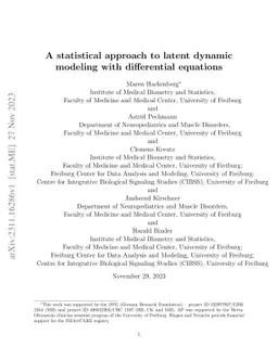 A statistical approach to latent dynamic modeling with differential equations