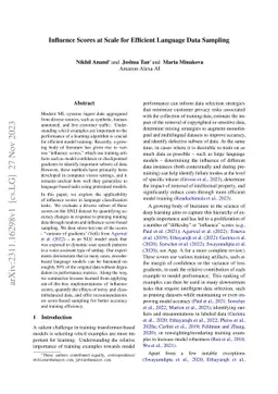 Influence Scores at Scale for Efficient Language Data Sampling