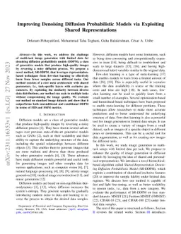 Improving Denoising Diffusion Probabilistic Models via Exploiting Shared
  Representations