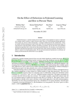 On the Effect of Defections in Federated Learning and How to Prevent
  Them