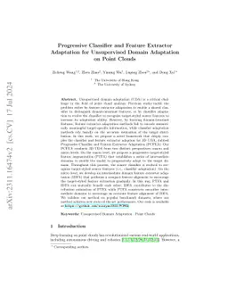 Progressive Classifier and Feature Extractor Adaptation for Unsupervised
  Domain Adaptation on Point Clouds