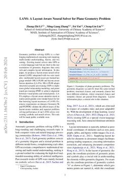 LANS: A Layout-Aware Neural Solver for Plane Geometry Problem