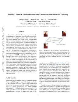 UniHPE: Towards Unified Human Pose Estimation via Contrastive Learning