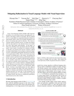 Mitigating Hallucination in Visual Language Models with Visual
  Supervision