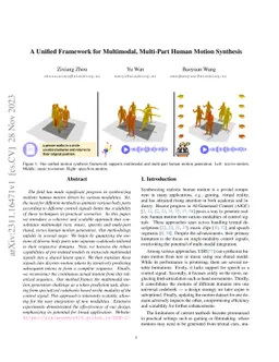 A Unified Framework for Multimodal, Multi-Part Human Motion Synthesis