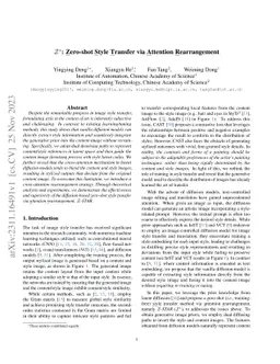 $Z^*$: Zero-shot Style Transfer via Attention Rearrangement