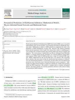 Personalized Predictions of Glioblastoma Infiltration: Mathematical
  Models, Physics-Informed Neural Networks and Multimodal Scans