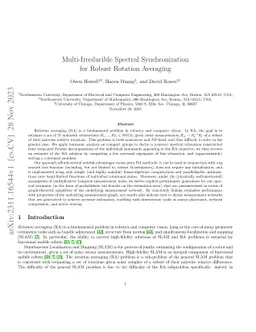 Multi-Irreducible Spectral Synchronization for Robust Rotation Averaging