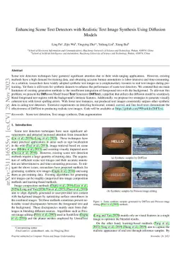 Enhancing Scene Text Detectors with Realistic Text Image Synthesis Using
  Diffusion Models