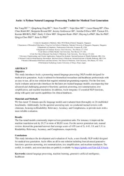 Ascle: A Python Natural Language Processing Toolkit for Medical Text
  Generation