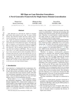 HD Maps are Lane Detection Generalizers: A Novel Generative Framework
  for Single-Source Domain Generalization
