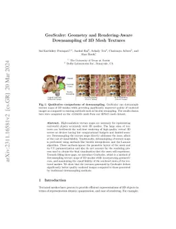 GeoScaler: Geometry and Rendering-Aware Downsampling of 3D Mesh Textures