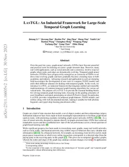LasTGL: An Industrial Framework for Large-Scale Temporal Graph Learning