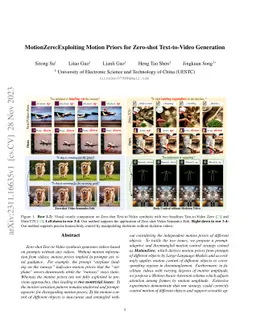 MotionZero:Exploiting Motion Priors for Zero-shot Text-to-Video
  Generation