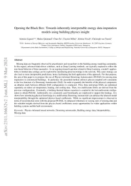 Opening the Black Box: Towards inherently interpretable energy data
  imputation models using building physics insight