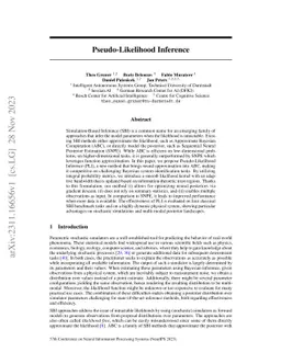 Pseudo-Likelihood Inference