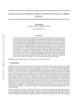 Large Language Models Meet Computer Vision: A Brief Survey