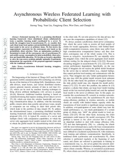 Asynchronous Wireless Federated Learning with Probabilistic Client
  Selection