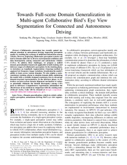 Towards Full-scene Domain Generalization in Multi-agent Collaborative
  Bird's Eye View Segmentation for Connected and Autonomous Driving