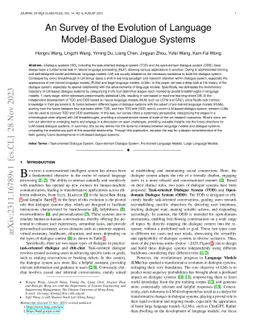 A Survey of the Evolution of Language Model-Based Dialogue Systems: Data, Task and Models