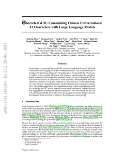 CharacterGLM: Customizing Chinese Conversational AI Characters with
  Large Language Models
