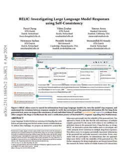 RELIC: Investigating Large Language Model Responses using
  Self-Consistency