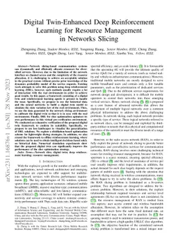 Digital Twin-Enhanced Deep Reinforcement Learning for Resource
  Management in Networks Slicing